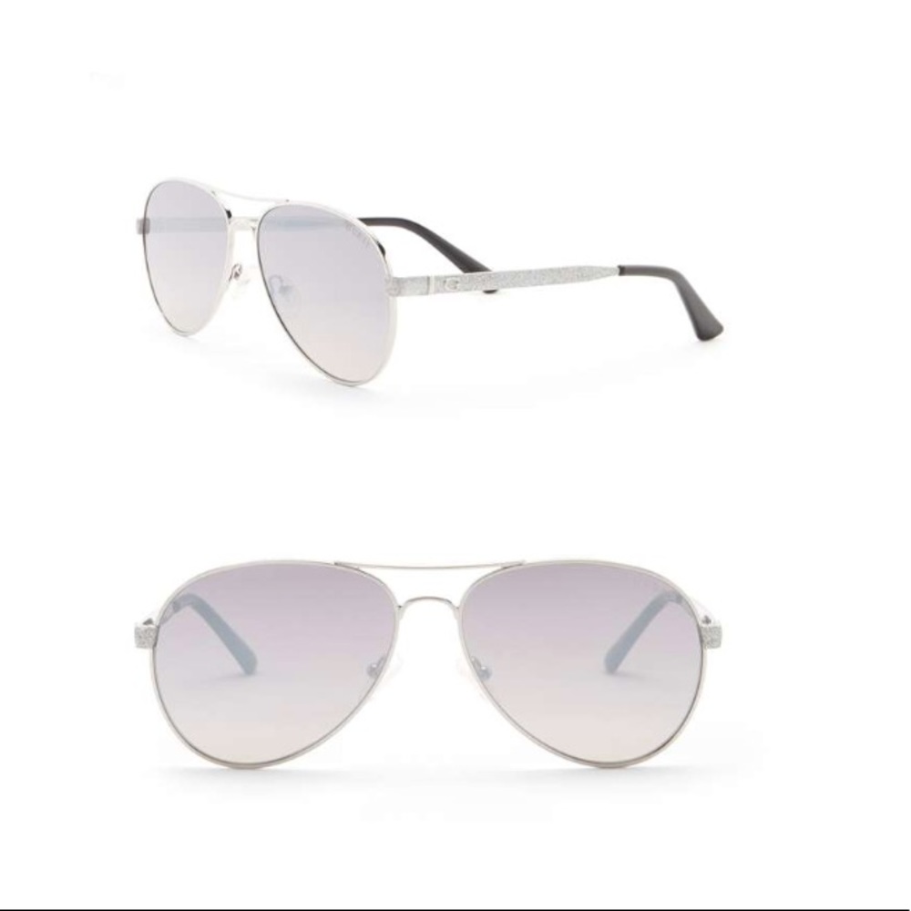 GUESS 58mm Aviator Sunglasses NWT